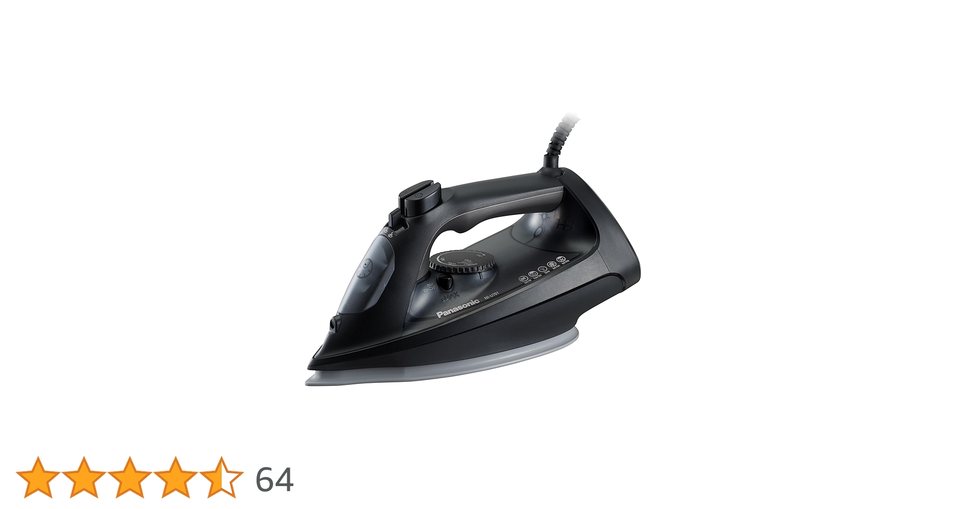 Panasonic　コード付きスチームアイロン　ブラック　NI-U701-K 概要 コード付きスチームアイロン NI-U701 | アイロン・衣類